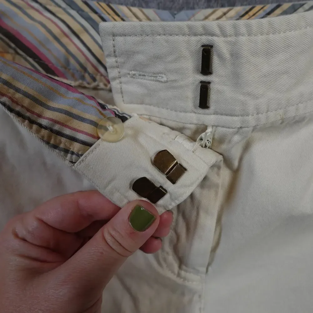 J.‎ Jill Pants Womens 14 Petite Chino Light Yellow Wide Leg Cotton High Rise